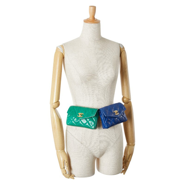 シャネル ココマーク マトラッセ ボディバッグ ウエストバッグ ウエストポーチ マルチカラー ラムスキン レディース CHANEL 【中古】