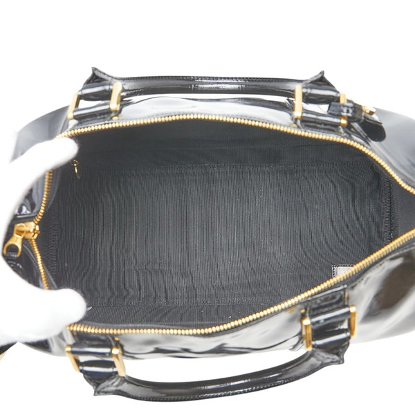 シャネル ココマーク ボストンバッグ ショルダーバッグ 2WAY ブラック パテントレザー レディース CHANEL 【中古】