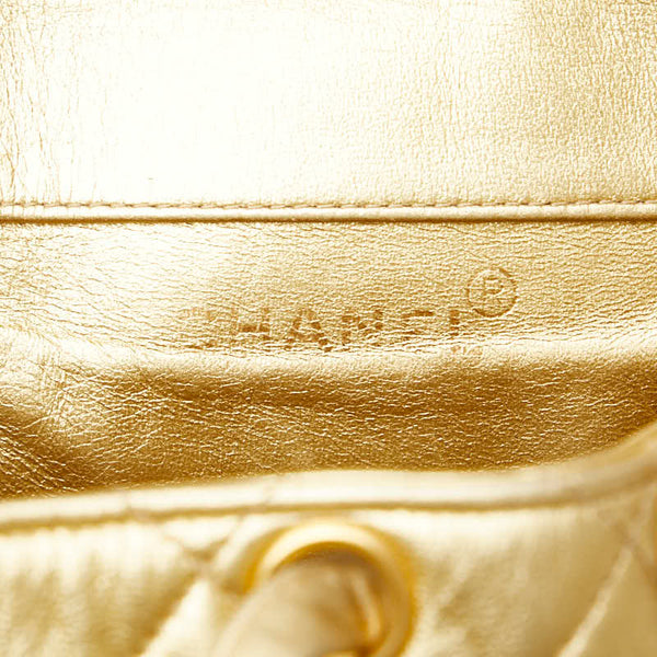 シャネル ココマーク マトラッセ リュック バックパック ゴールド ラムスキン レディース CHANEL 【中古】