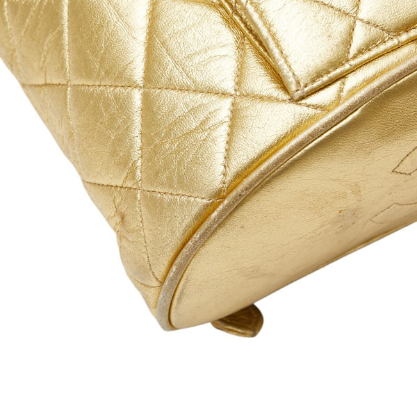 シャネル ココマーク マトラッセ リュック バックパック ゴールド ラムスキン レディース CHANEL 【中古】