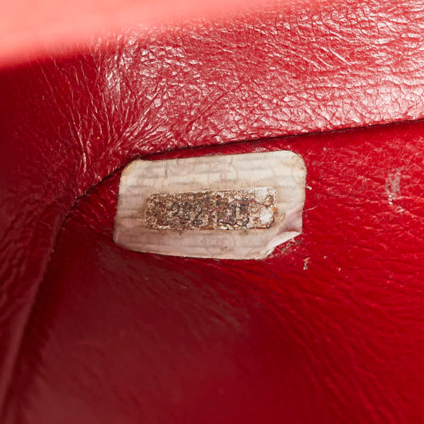 シャネル ダイアナ ココマーク チェーン ショルダーバッグ レッド キャビアスキン レディース CHANEL 【中古】