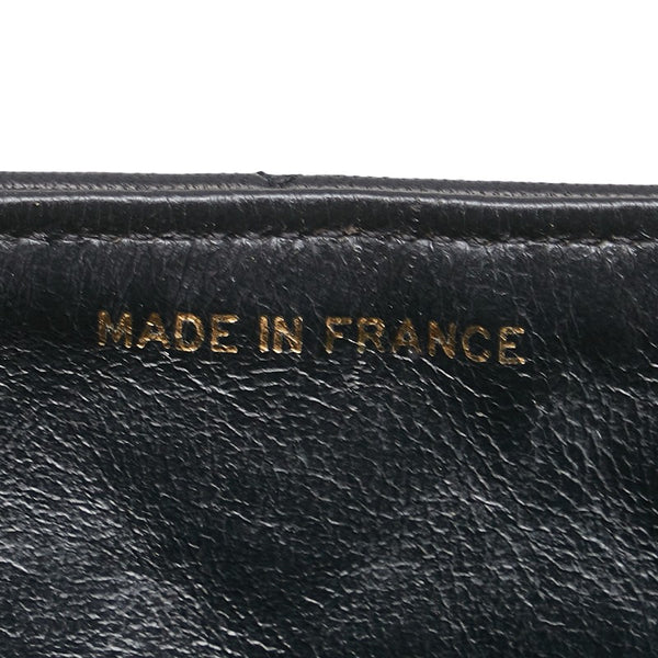 シャネル ココマーク マトラッセ チェーン ショルダーバッグ ブラック ホワイト ラムスキン レディース CHANEL 【中古】