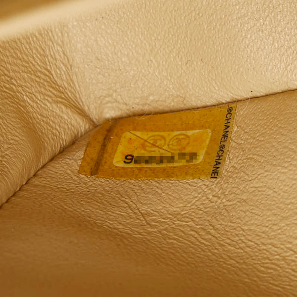 シャネル ココマーク マトラッセ25 ダブルフラップ チェーン ショルダーバッグ ベージュ ラムスキン レディース CHANEL 【中古】