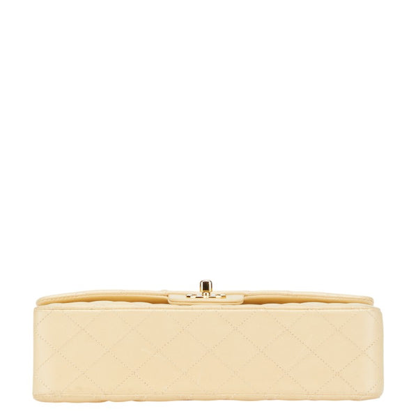 シャネル ココマーク マトラッセ25 ダブルフラップ チェーン ショルダーバッグ ベージュ ラムスキン レディース CHANEL 【中古】