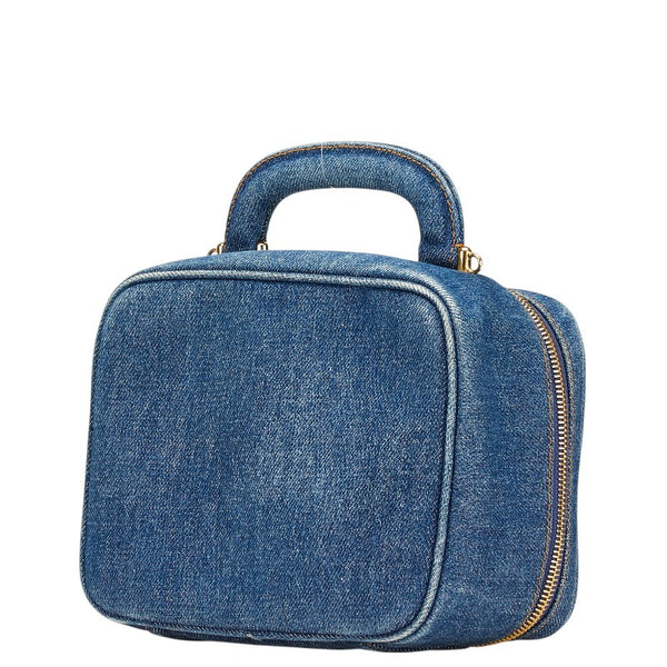 シャネル ココマーク バニティバッグ ショルダーバッグ 2WAY インディゴブルー デニム レディース CHANEL 【中古】