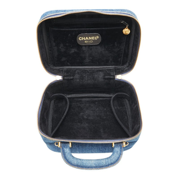 シャネル ココマーク バニティバッグ ショルダーバッグ 2WAY インディゴブルー デニム レディース CHANEL 【中古】