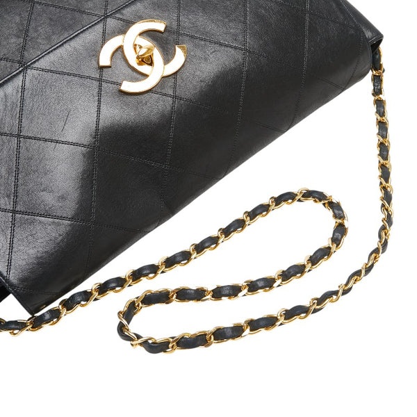 シャネル デカココマーク ビコローレ チェーン ショルダーバッグ ブラック ラムスキン レディース CHANEL 【中古】