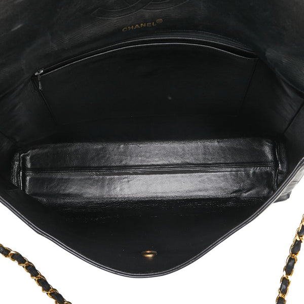 シャネル デカココマーク ビコローレ チェーン ショルダーバッグ ブラック ラムスキン レディース CHANEL 【中古】