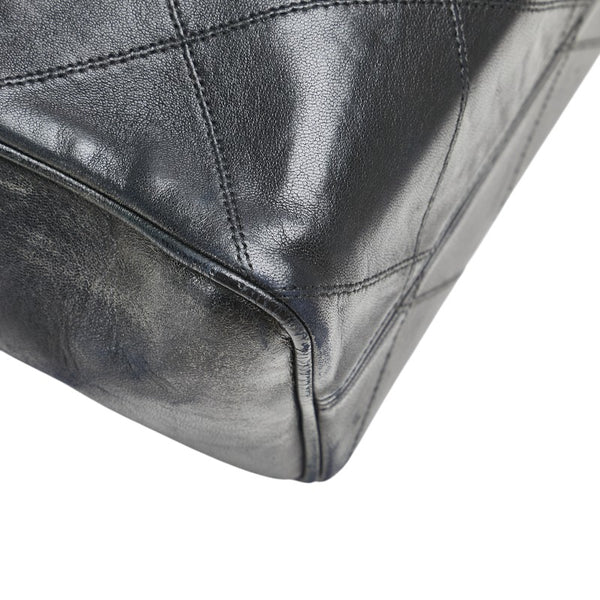 シャネル デカココマーク ビコローレ チェーン ショルダーバッグ ブラック ラムスキン レディース CHANEL 【中古】