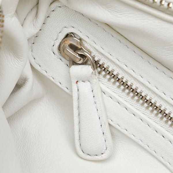 ディオール レディディオール カナ―ジュ ツイード ハンドバッグ ホワイト マルチカラー キャンバス レザー レディース Dior 【中古】
