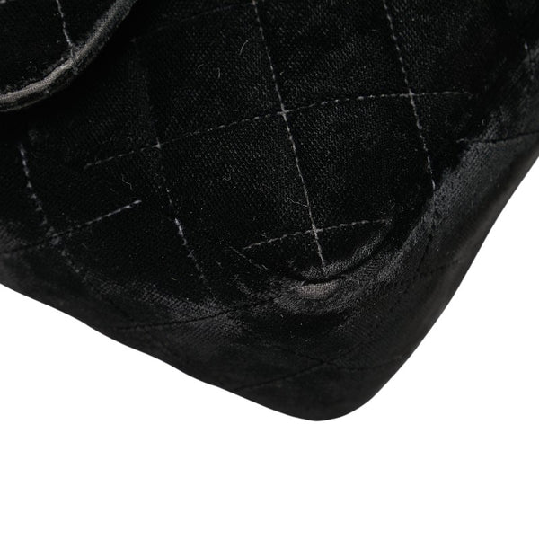 シャネル マトラッセ25 ココマーク チェーン リュック バックパック ブラック ベロア レザー レディース CHANEL 【中古】