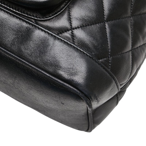 シャネル マトラッセ ココマーク ゴールド金具 チェーン リュック バックパック ブラック ラムスキン レディース CHANEL 【中古】