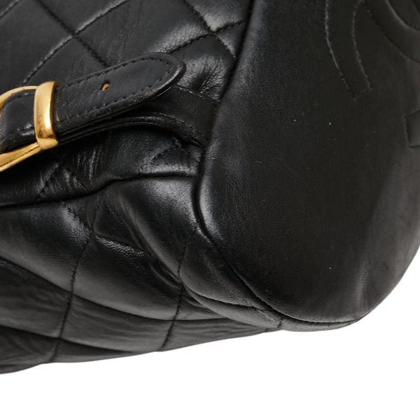 シャネル マトラッセ ココマーク ゴールド金具 チェーン リュック バックパック ブラック ラムスキン レディース CHANEL 【中古】