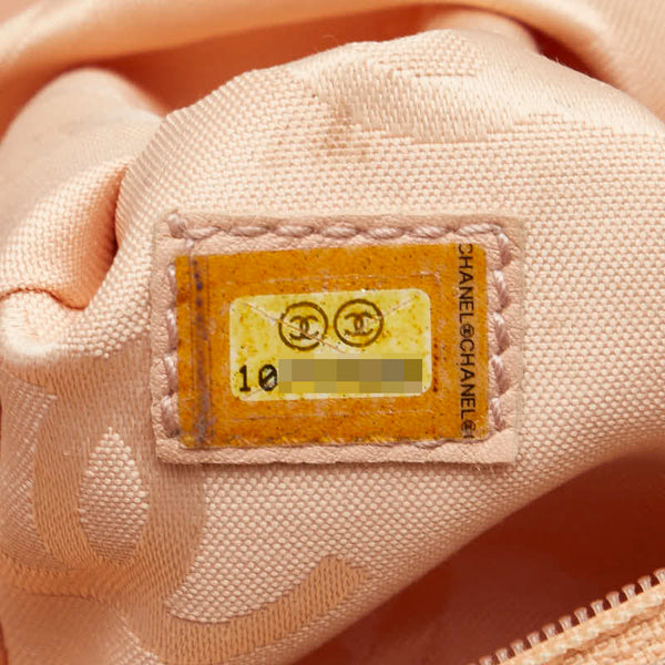 シャネル ココマーク チェーン トートバッグ ピンク ラフィア レザー レディース CHANEL 【中古】