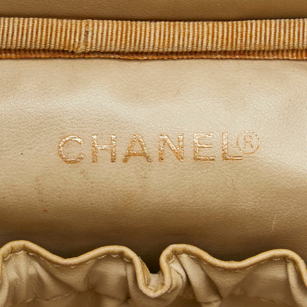 シャネル ココマーク バニティバッグ イエロー キャビアスキン レディース CHANEL 【中古】
