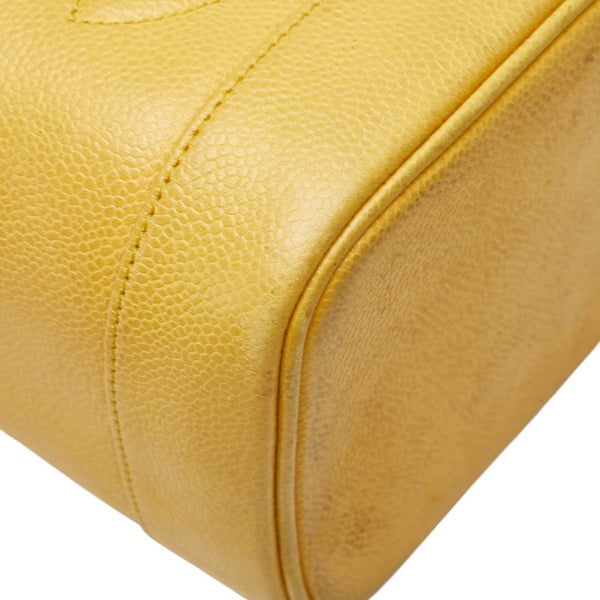 シャネル ココマーク バニティバッグ イエロー キャビアスキン レディース CHANEL 【中古】