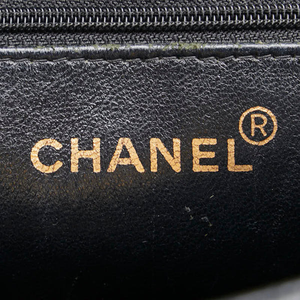 シャネル マトラッセ ココマーク チェーン トートバッグ ワンショルダーバッグ ブラック キャビアスキン レディース CHANEL 【中古】