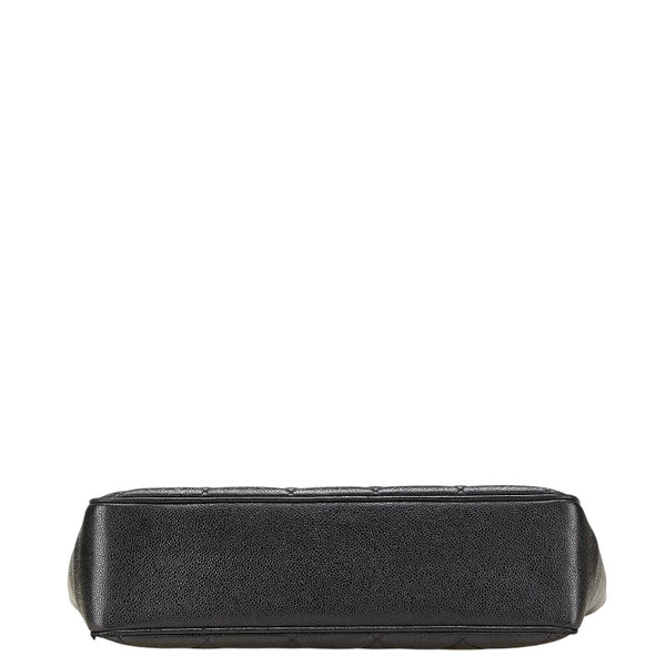 シャネル マトラッセ ココマーク チェーン トートバッグ ワンショルダーバッグ ブラック キャビアスキン レディース CHANEL 【中古】