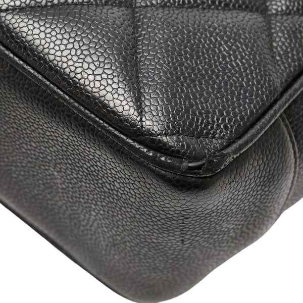 シャネル マトラッセ ココマーク チェーン トートバッグ ワンショルダーバッグ ブラック キャビアスキン レディース CHANEL 【中古】