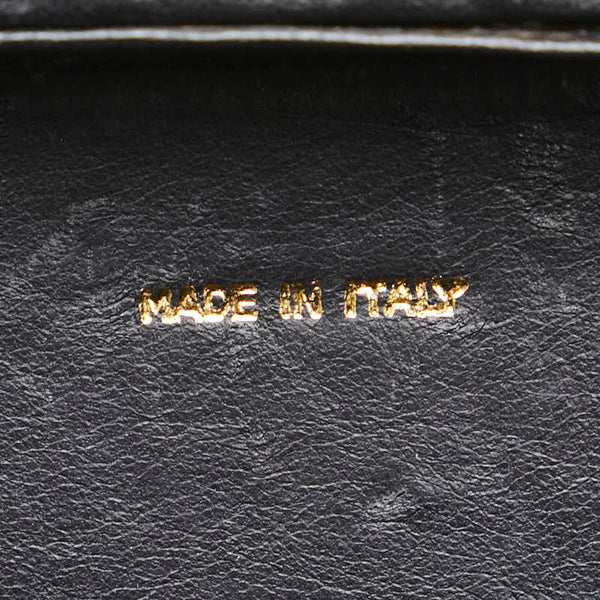 シャネル シェブロン Vステッチ ショルダーバッグ ブラック ラムスキン レディース CHANEL 【中古】