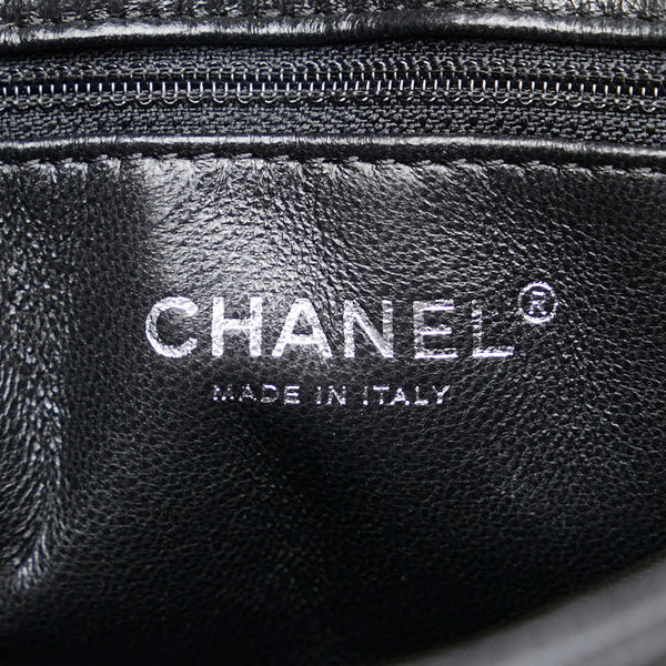 シャネル マトラッセ 復刻トート ココマーク トートバッグ ブラック シルバー キャビアスキン レディース CHANEL 【中古】