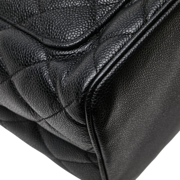 シャネル マトラッセ 復刻トート ココマーク トートバッグ ブラック シルバー キャビアスキン レディース CHANEL 【中古】