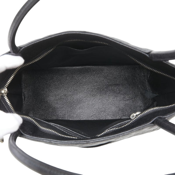 シャネル マトラッセ 復刻トート ココマーク トートバッグ ブラック シルバー キャビアスキン レディース CHANEL 【中古】