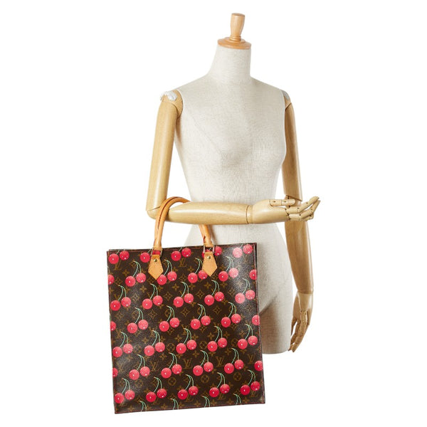 ルイ ヴィトン ×村上隆 モノグラム チェリー サックプラ トートバッグ M95010 ブラウン PVC レザー レディース LOUIS VUITTON 【中古】