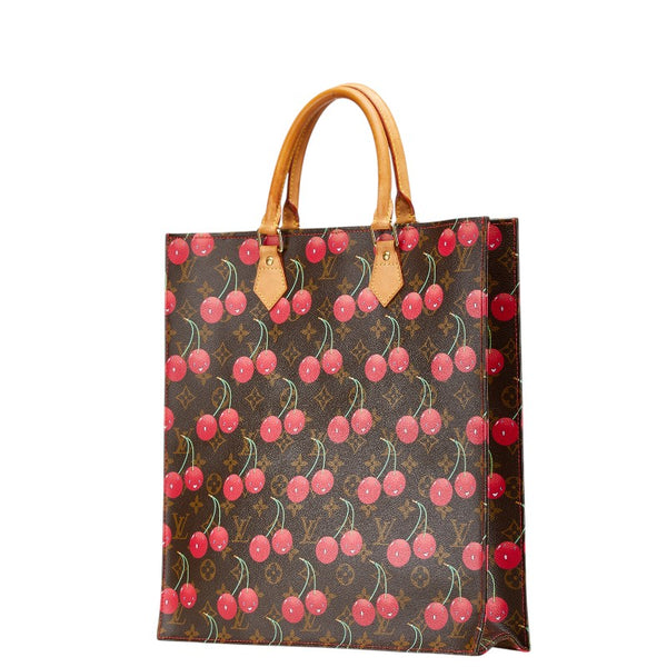 ルイ ヴィトン ×村上隆 モノグラム チェリー サックプラ トートバッグ M95010 ブラウン PVC レザー レディース LOUIS VUITTON 【中古】