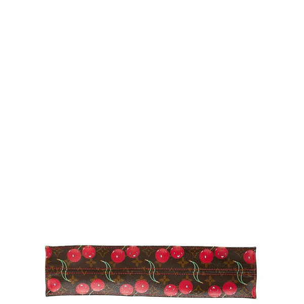 ルイ ヴィトン ×村上隆 モノグラム チェリー サックプラ トートバッグ M95010 ブラウン PVC レザー レディース LOUIS VUITTON 【中古】