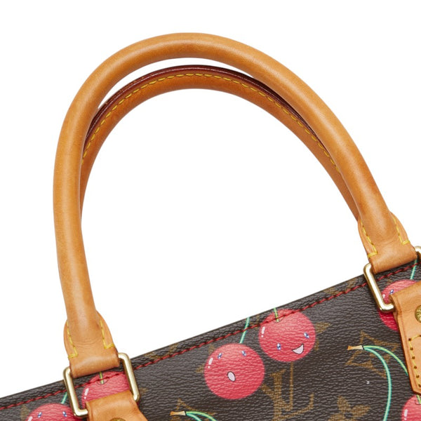 ルイ ヴィトン ×村上隆 モノグラム チェリー サックプラ トートバッグ M95010 ブラウン PVC レザー レディース LOUIS VUITTON 【中古】
