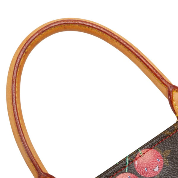 ルイ ヴィトン ×村上隆 モノグラム チェリー サックプラ トートバッグ M95010 ブラウン PVC レザー レディース LOUIS VUITTON 【中古】