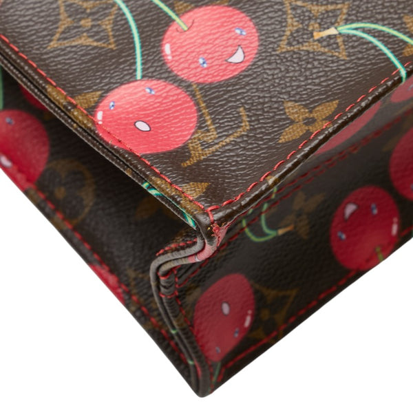 ルイ ヴィトン ×村上隆 モノグラム チェリー サックプラ トートバッグ M95010 ブラウン PVC レザー レディース LOUIS VUITTON 【中古】