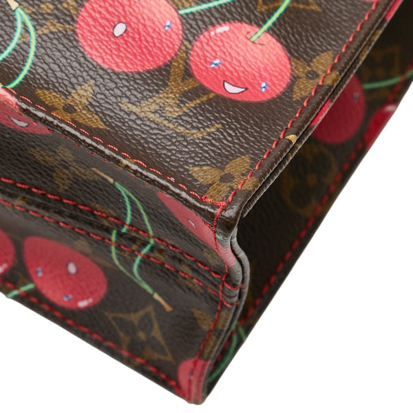 ルイ ヴィトン ×村上隆 モノグラム チェリー サックプラ トートバッグ M95010 ブラウン PVC レザー レディース LOUIS VUITTON 【中古】