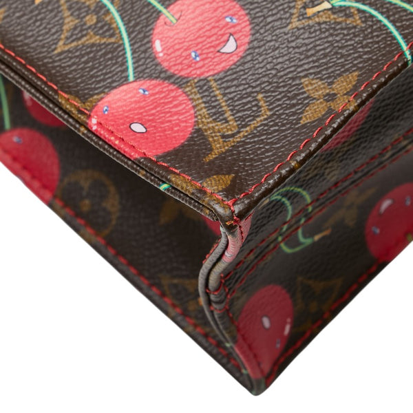 ルイ ヴィトン ×村上隆 モノグラム チェリー サックプラ トートバッグ M95010 ブラウン PVC レザー レディース LOUIS VUITTON 【中古】