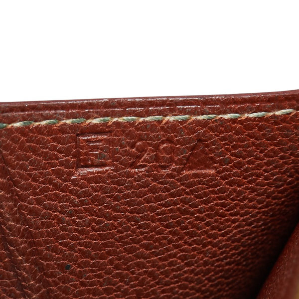 エルメス ベアン 長財布 ブラウン アリゲーター レディース HERMES 【中古】
