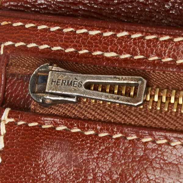 エルメス ベアン 長財布 ブラウン アリゲーター レディース HERMES 【中古】