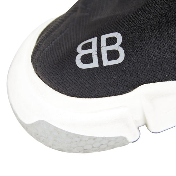 バレンシアガ スピードトレーナー スニーカー サイズ：40 ブラック ホワイト ラバー ファブリック メンズ BALENCIAGA 【中古】