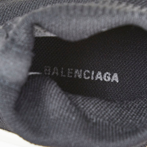 バレンシアガ スピードトレーナー スニーカー サイズ：40 ブラック ホワイト ラバー ファブリック メンズ BALENCIAGA 【中古】