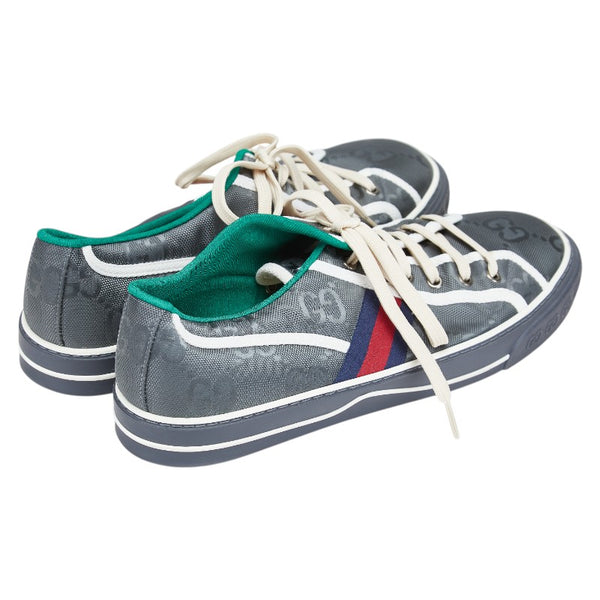 グッチ ウェブライン テニス 1977 スニーカー サイズ：11 グレー マルチカラー キャンバス メンズ GUCCI 【中古】