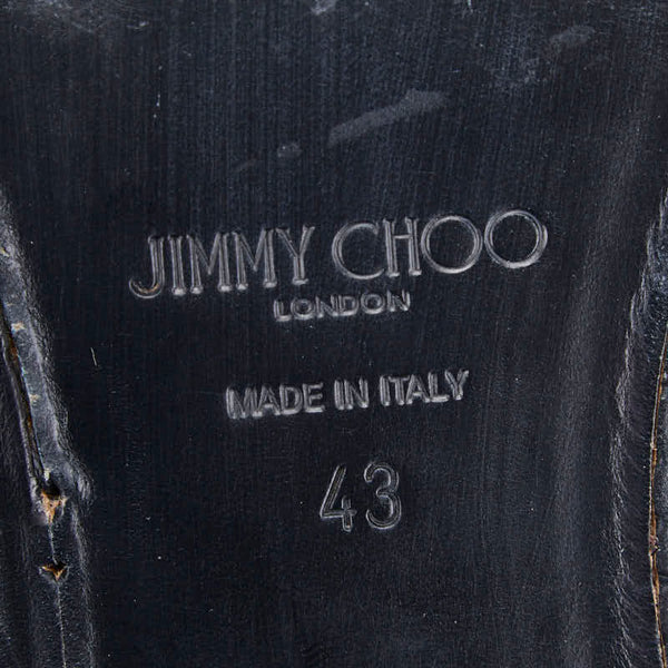ジミーチュウ TALIB ローファー サイズ：43 ブラック ホワイト レザー メンズ JIMMY CHOO 【中古】