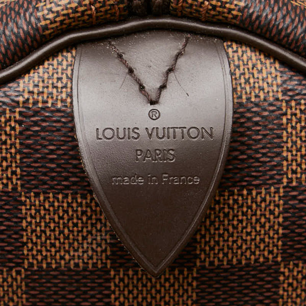 ルイ ヴィトン ダミエ スピーディ30 ハンドバッグ ミニボストンバッグ N41364 ブラウン PVC レザー レディース LOUIS VUITTON 【中古】