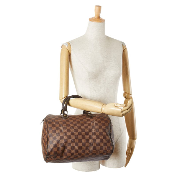 ルイ ヴィトン ダミエ スピーディ30 ハンドバッグ ミニボストンバッグ N41364 ブラウン PVC レザー レディース LOUIS VUITTON 【中古】