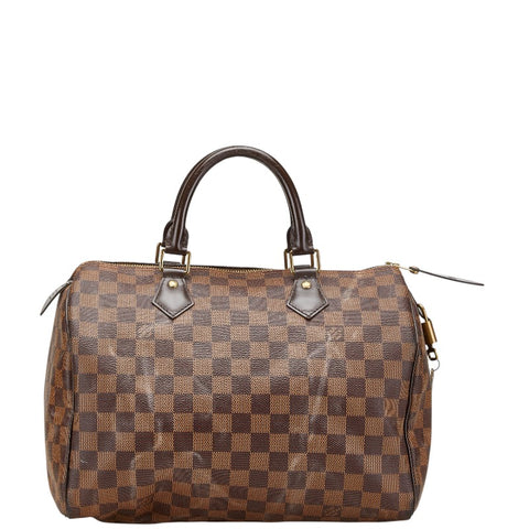 ルイ ヴィトン ダミエ スピーディ30 ハンドバッグ ミニボストンバッグ N41364 ブラウン PVC レザー レディース LOUIS VUITTON 【中古】