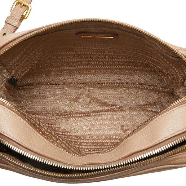 プラダ ショルダーバッグ ベージュ レザー レディース PRADA 【中古】