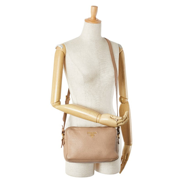プラダ ショルダーバッグ ベージュ レザー レディース PRADA 【中古】