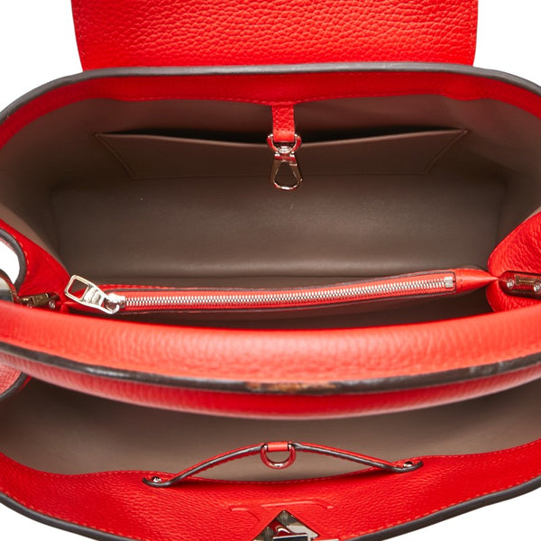 ルイ ヴィトン カプシーヌMM ハンドバッグ M94631 コクリコ レッド レザー レディース LOUIS VUITTON 【中古】