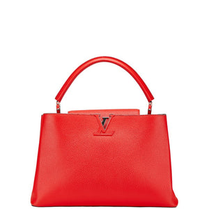 ルイ ヴィトン カプシーヌMM ハンドバッグ M94631 コクリコ レッド レザー レディース LOUIS VUITTON 【中古】