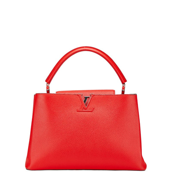 ルイ ヴィトン カプシーヌMM ハンドバッグ M94631 コクリコ レッド レザー レディース LOUIS VUITTON 【中古】