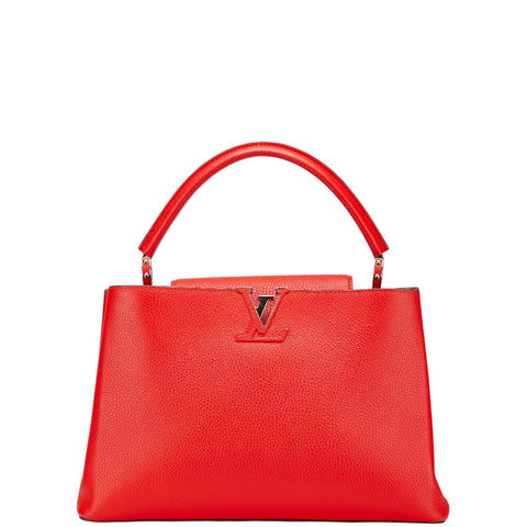 ルイ ヴィトン カプシーヌMM ハンドバッグ M94631 コクリコ レッド レザー レディース LOUIS VUITTON 【中古】